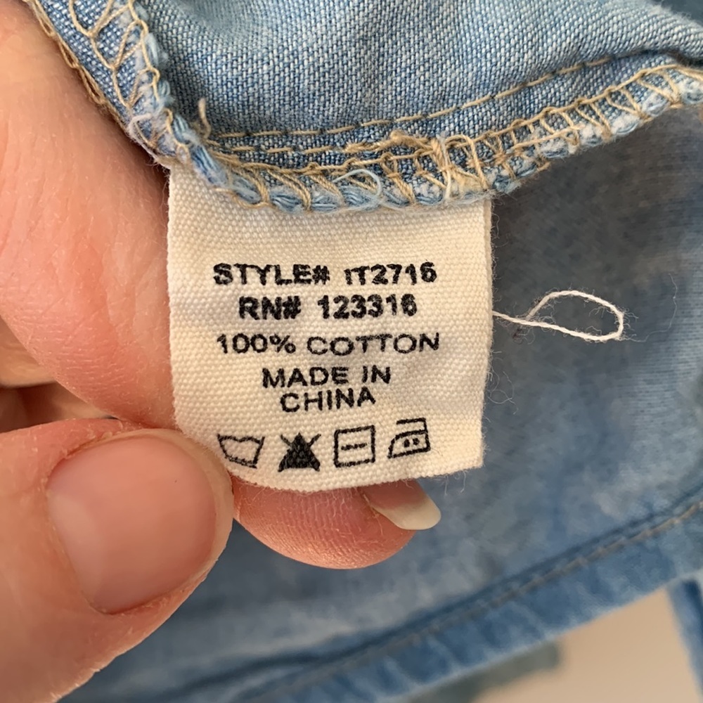 Light Weight Denim Button Up - image 8